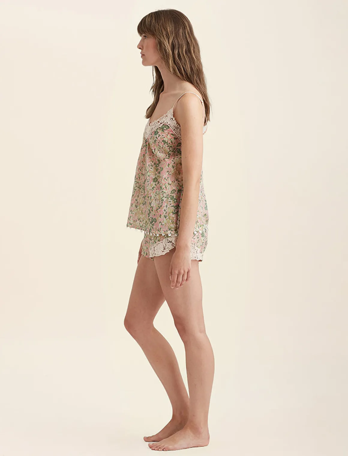 Adeline Lace Cami and Boxer Set