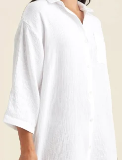 Ashley Textured Cotton Nightshirt