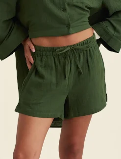 Ashley Textured Cotton Oversized Boxer Short