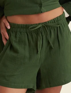 Ashley Textured Cotton Oversized Boxer Short
