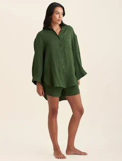 Ashley Textured Cotton Oversized Shirt
