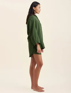 Ashley Textured Cotton Oversized Shirt