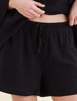 Ashley Textured Cotton Oversized Boxer Short