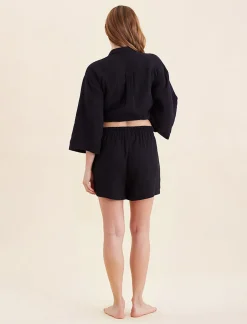 Ashley Textured Cotton Oversized Boxer Short