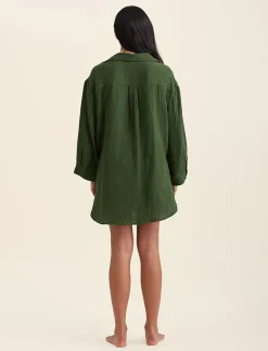 Ashley Textured Cotton Oversized Shirt