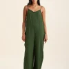 Ashley Textured Cotton Relaxed Jumpsuit