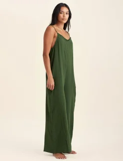 Ashley Textured Cotton Relaxed Jumpsuit