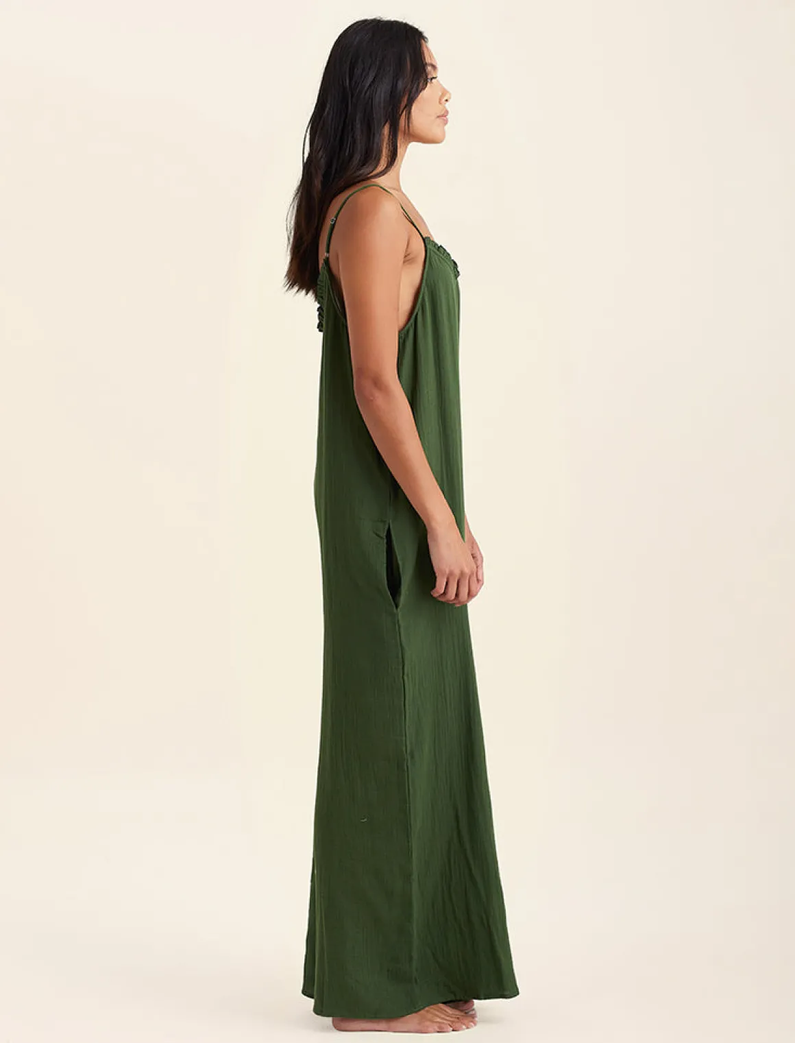 Ashley Textured Cotton Relaxed Jumpsuit