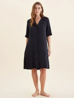 Audrey Washable Silk Short Sleeve Nightshirt