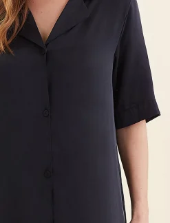 Audrey Washable Silk Short Sleeve Nightshirt