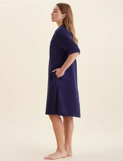 Audrey Washable Silk Short Sleeve Nightshirt