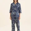 Cheri Blossom Crop PJ Set with Eye Mask