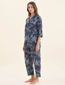 Cheri Blossom Crop PJ Set with Eye Mask