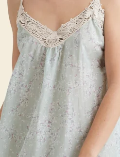 Cheri Blossom Lace Front Maxi Nightie