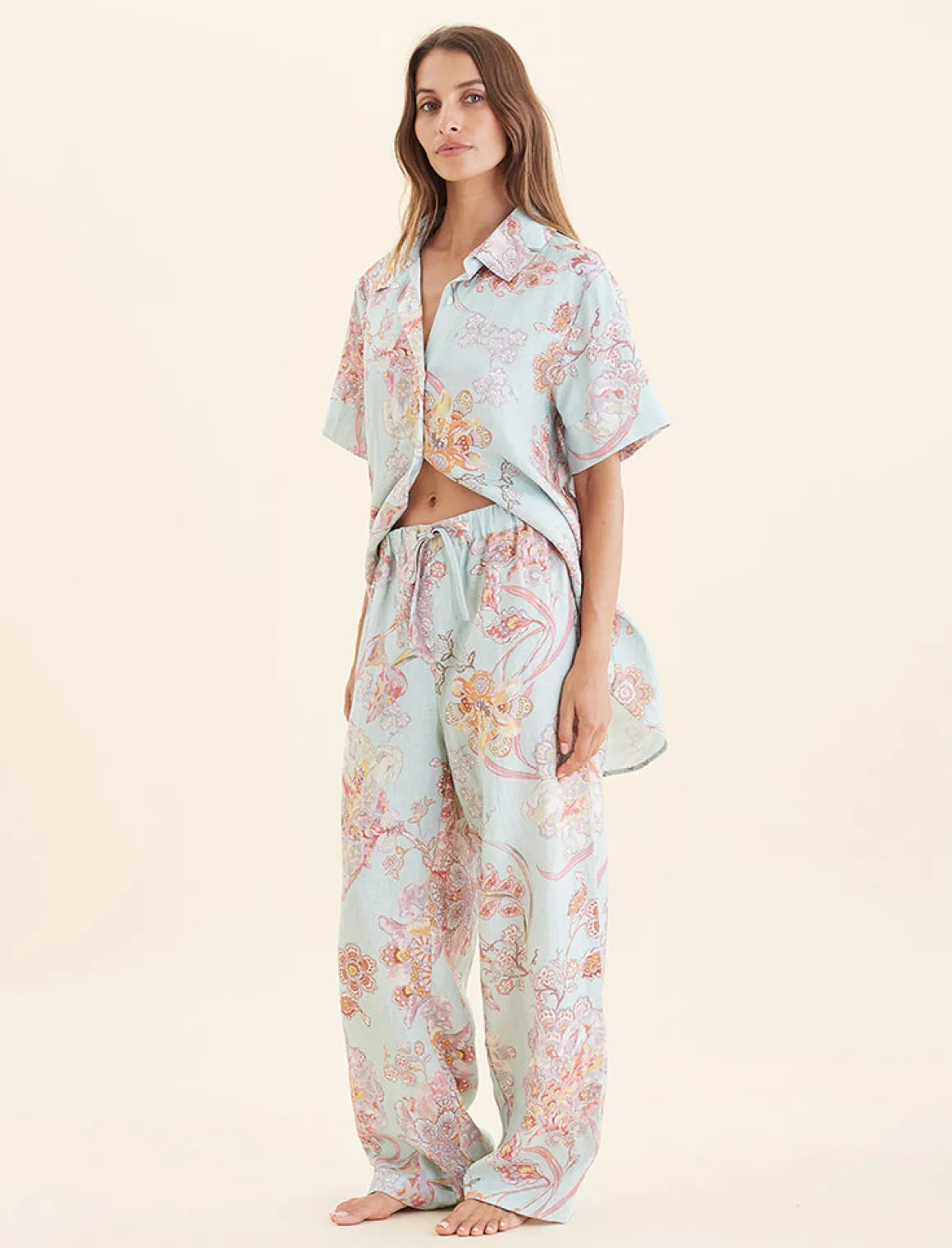 Coco Resort Linen Full Length Pant