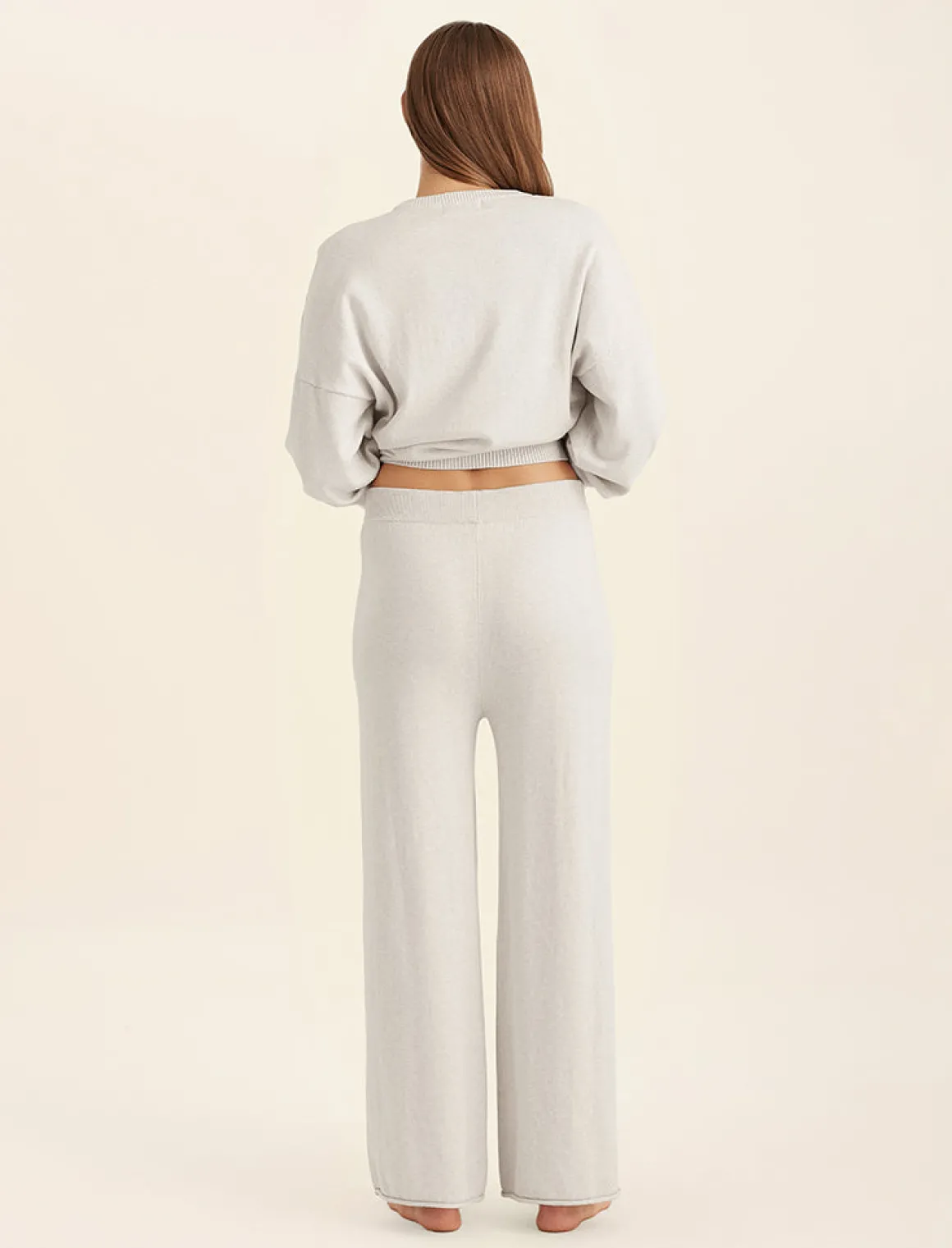 Cotton Cashmere Straight Leg Pant