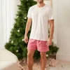Holiday Plaid Unisex PJ Boxer Set