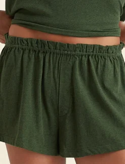 Jada Organic Cotton Knit Elastic-Waist Shorts