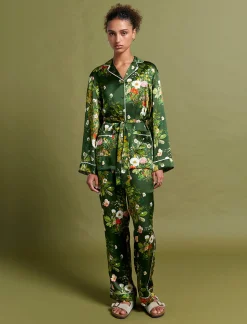 Karen Walker Love Letters Silk Wrap PJ Set