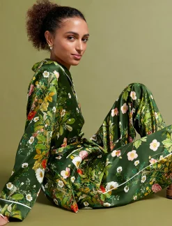 Karen Walker Love Letters Silk Wrap PJ Set