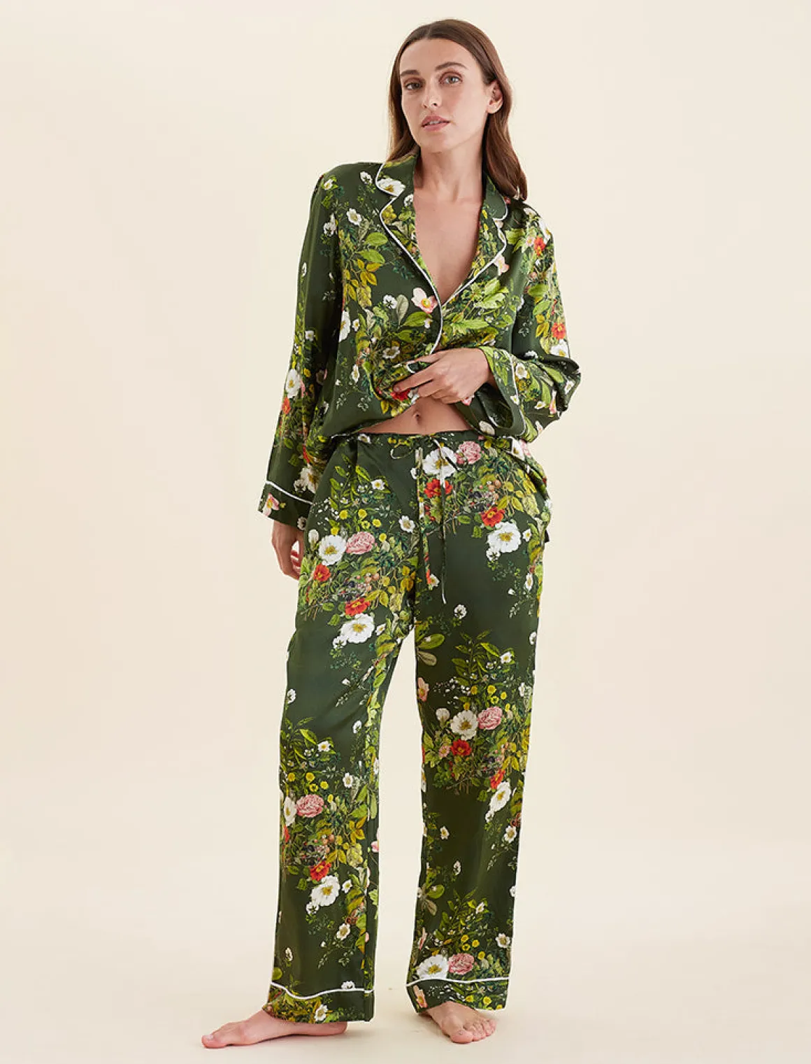 Karen Walker Love Letters Silk Wrap PJ Set