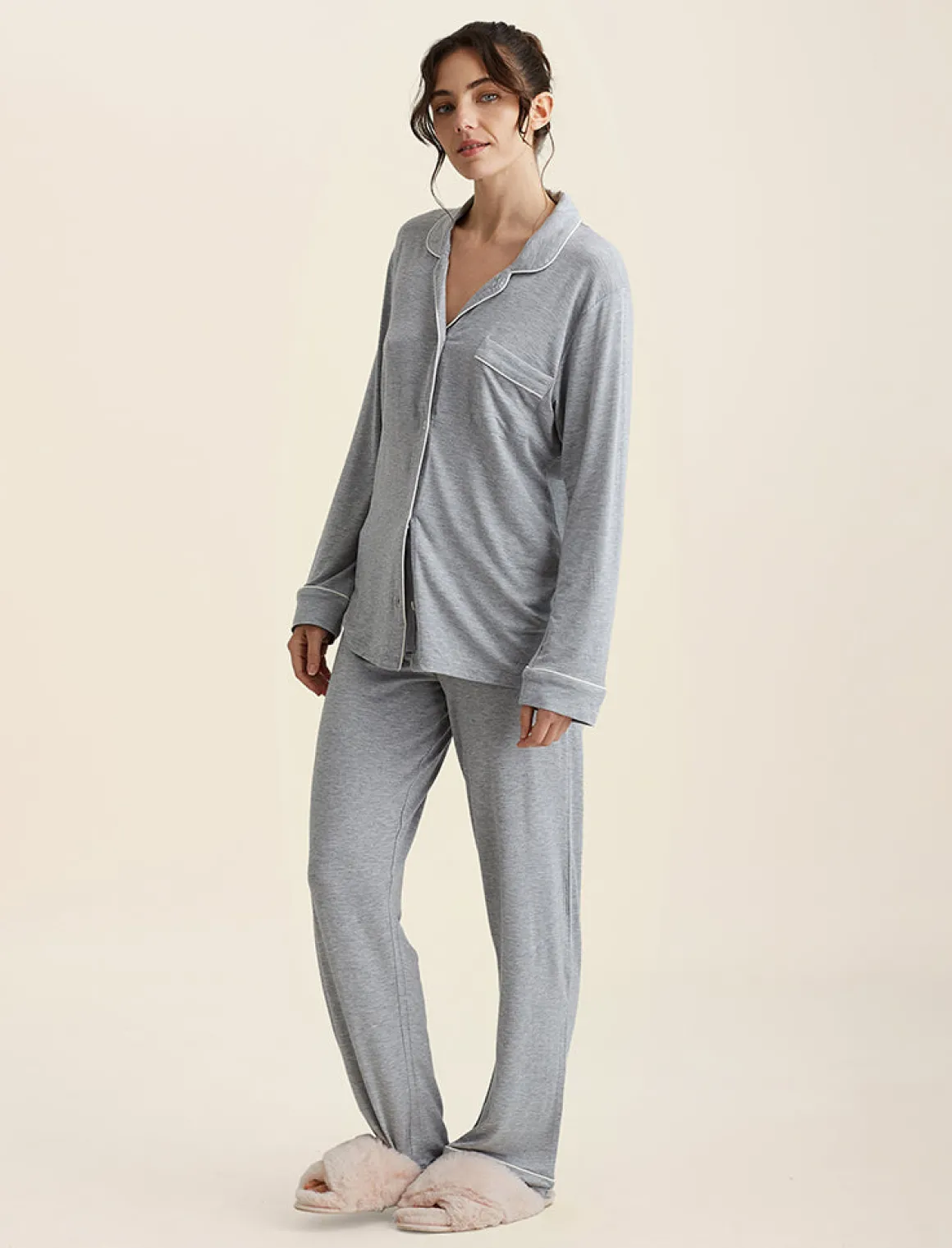 Kate Modal Soft Full Length PJ Set