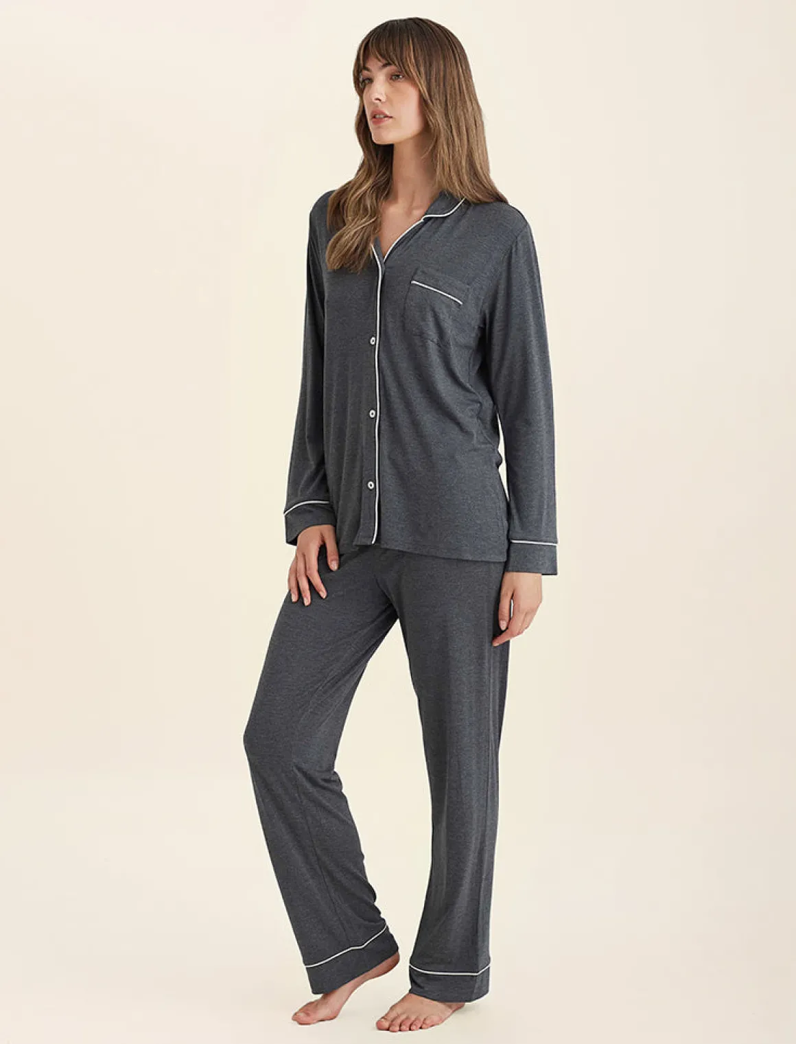 Kate Modal Soft Full Length PJ Set
