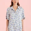 Lily Jane Satin Short Sleeve Shirt