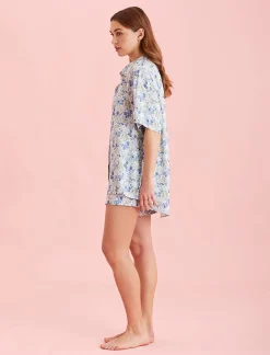 Lily Jane Satin Short Sleeve Shirt
