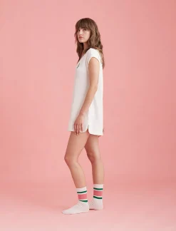 Luxe Waffle Tennis Logo Tank Dress