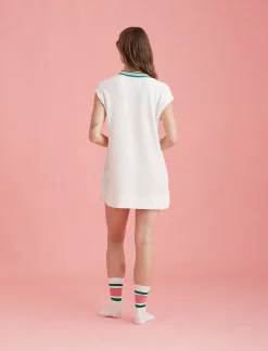 Luxe Waffle Tennis Logo Tank Dress