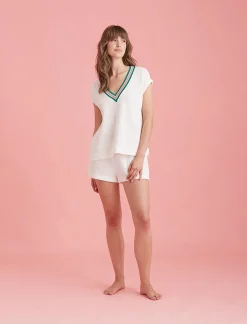 Luxe Waffle Tennis Tank