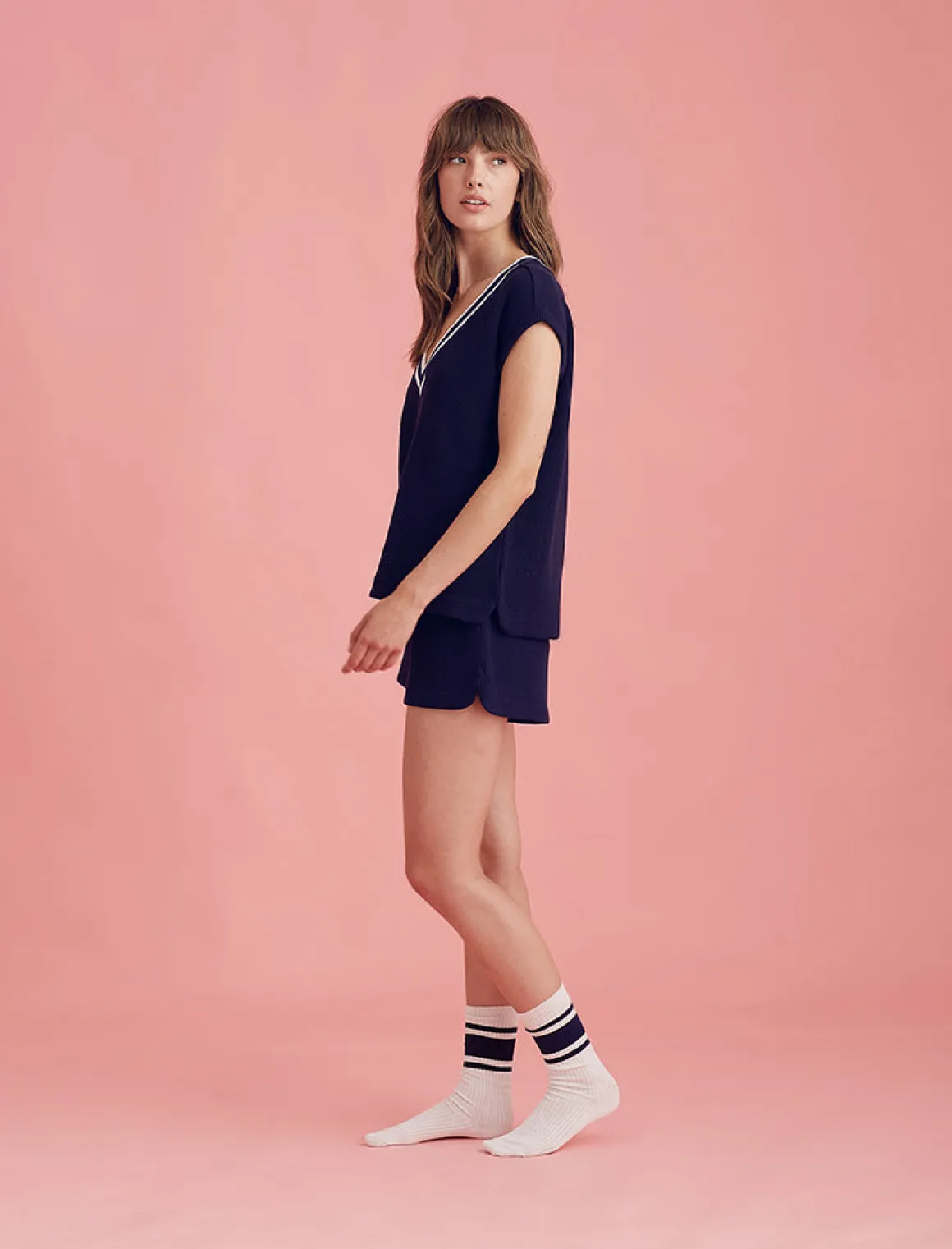 Luxe Waffle Tennis Tank