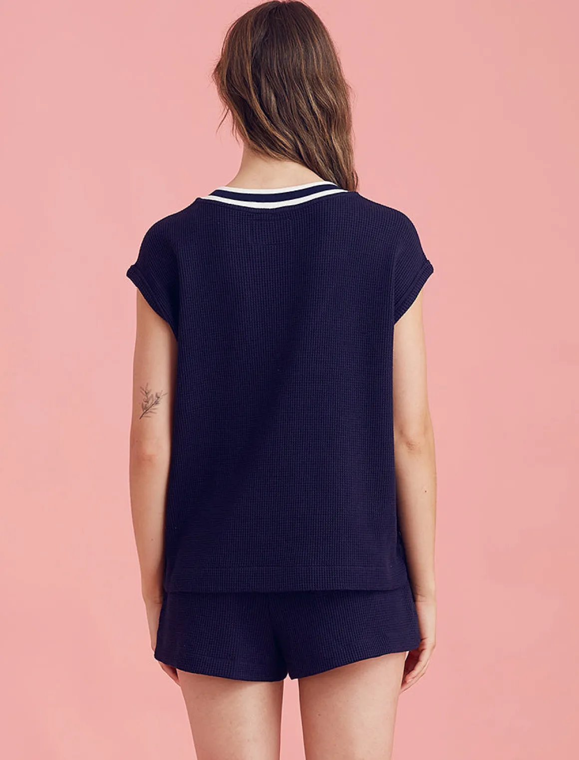 Luxe Waffle Tennis Tank