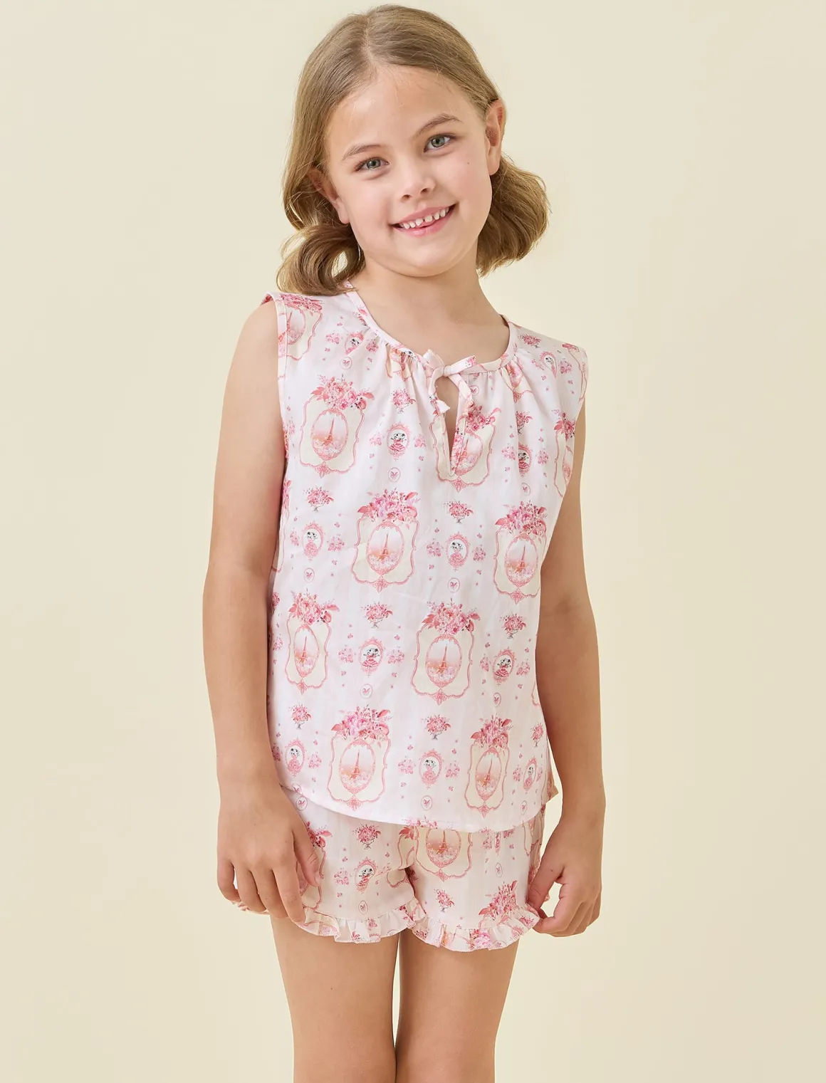 Magnificent Mess Girls Flutter Cami Boxer PJ Set