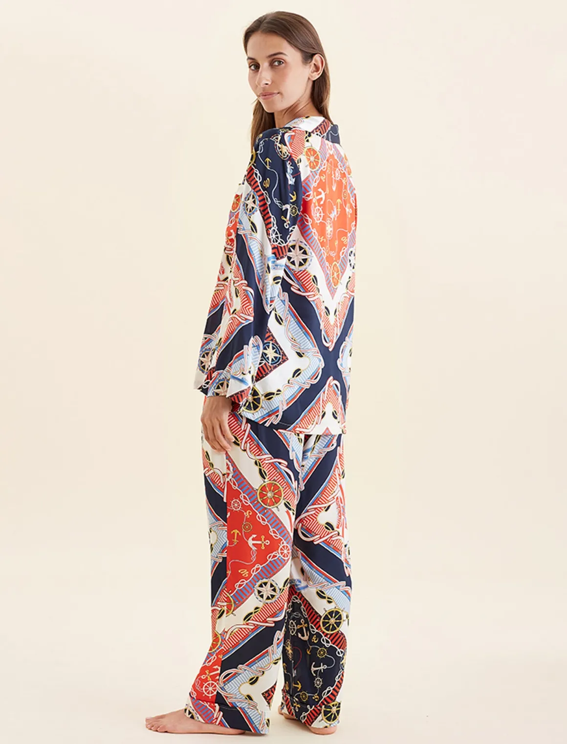 Marine Silk Full Length PJ Set