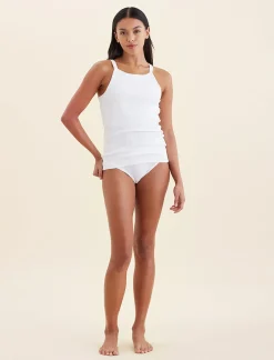 Milla High Neck Rib Shelf Bra Tank