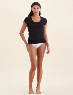 Milla Rib Shelf Bra Henley Tee
