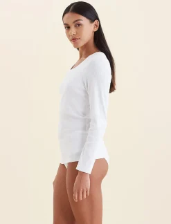 Milla Rib Shelf Bra Long Sleeve Tee