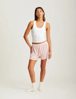 Milla Rib Shelf Bra Semi Crop Tank
