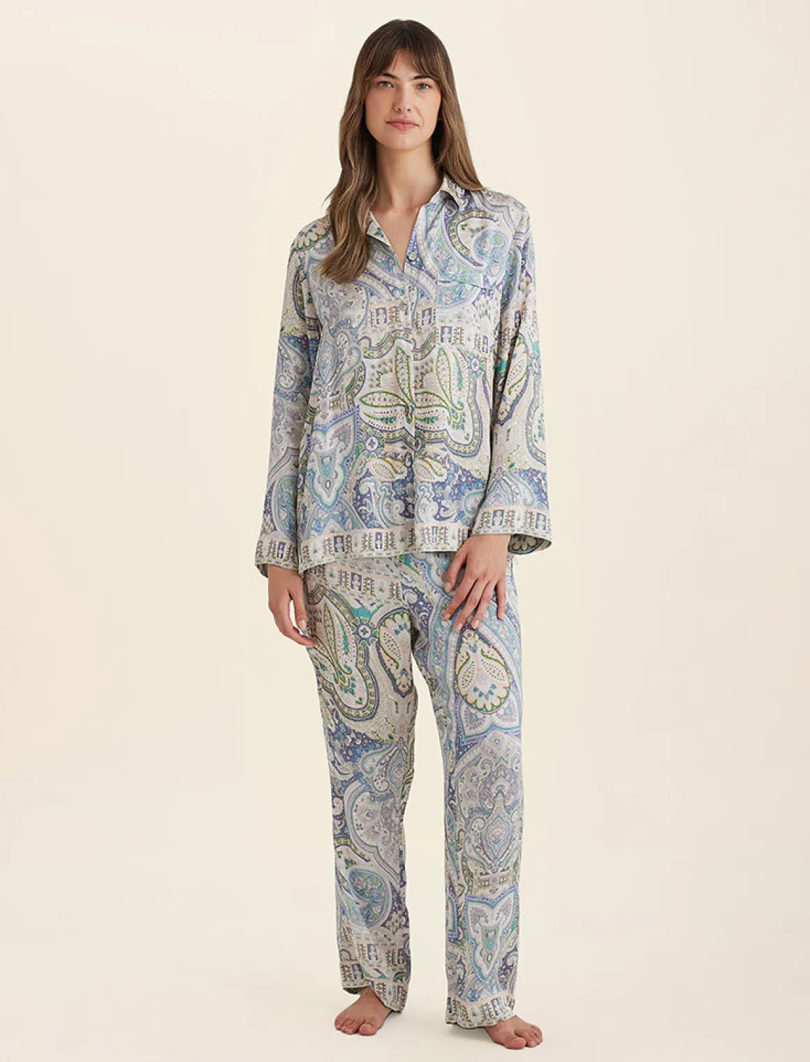 Nahla Printed Silk PJ