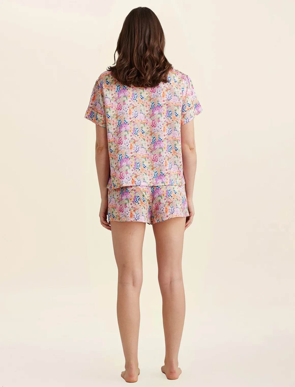 Painted Travels Silk Boxer PJ Set