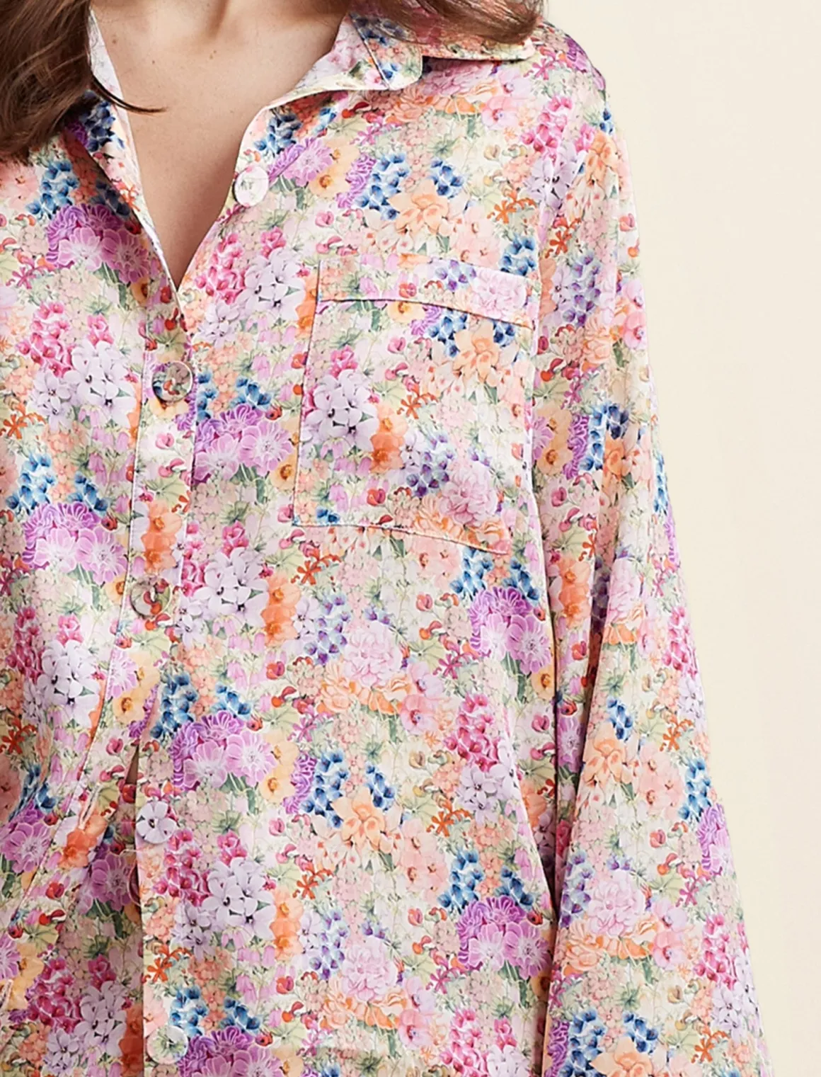 Painted Travels Silk Full Length PJ & Eyemask
