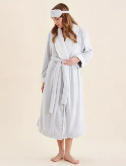 Plush Sherpa Robe & Sleep Mask