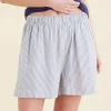 Sabine Seersucker Stripe Boyfriend Short