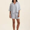 Sabine Seersucker Stripe Boxer PJ Set