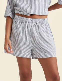 Sabine Seersucker Stripe Boxer PJ Set