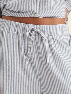 Sabine Seersucker Stripe Full Length Pant