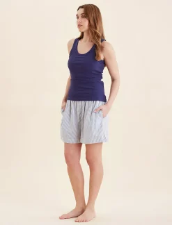 Sabine Seersucker Stripe Boyfriend Short