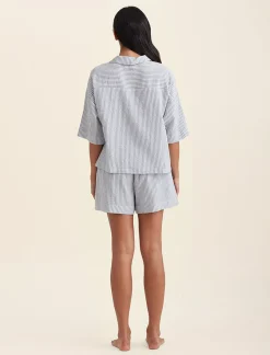 Sabine Seersucker Stripe Boxer PJ Set
